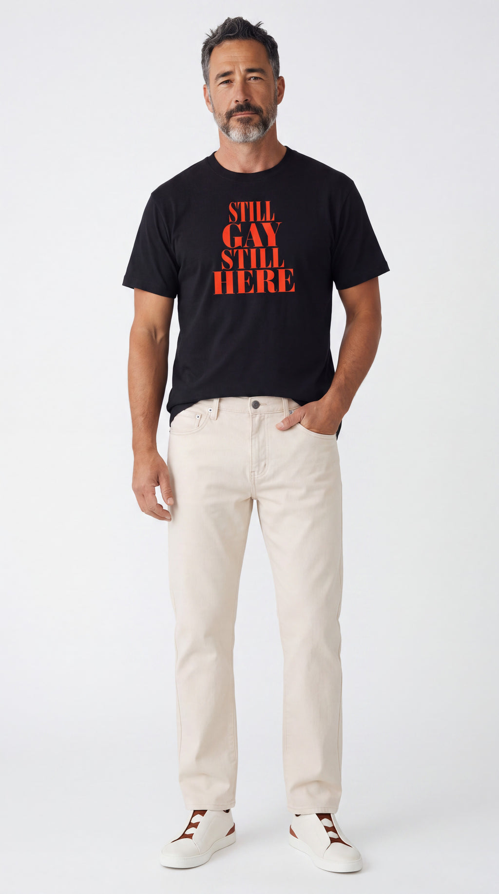 Unisex Seamless 100% Cotton Tee | STILL GAY STILL HERE