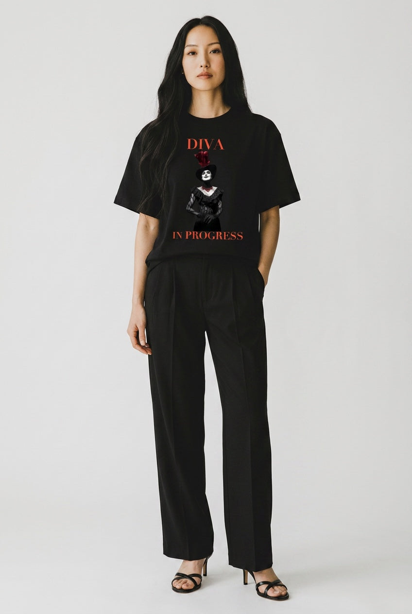 Oversized One-Piece Boxy Tee — DIVA IN PROGRESS | Statement Streetwear
