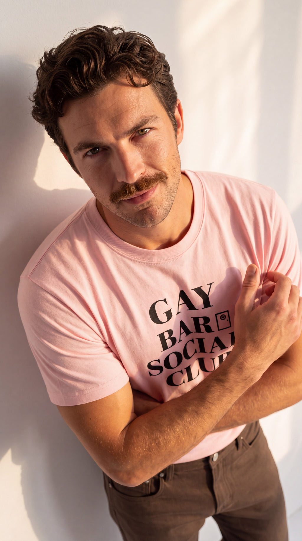 Unisex Seamless 100% Cotton Tee | GAY BAR SOCIAL CLUB Black Logo
