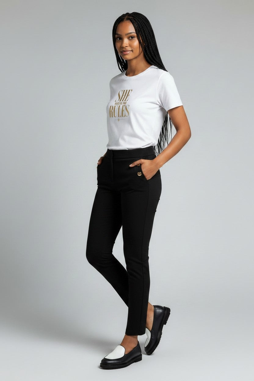 Women's Crewneck Tee shirt | SHE WRITES THE RULES | CONVERSATION COLLECTION
