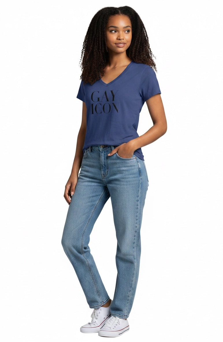 V-Neck Women's Tee Shirt | GAY ICON | GAY ICON COLLECTION