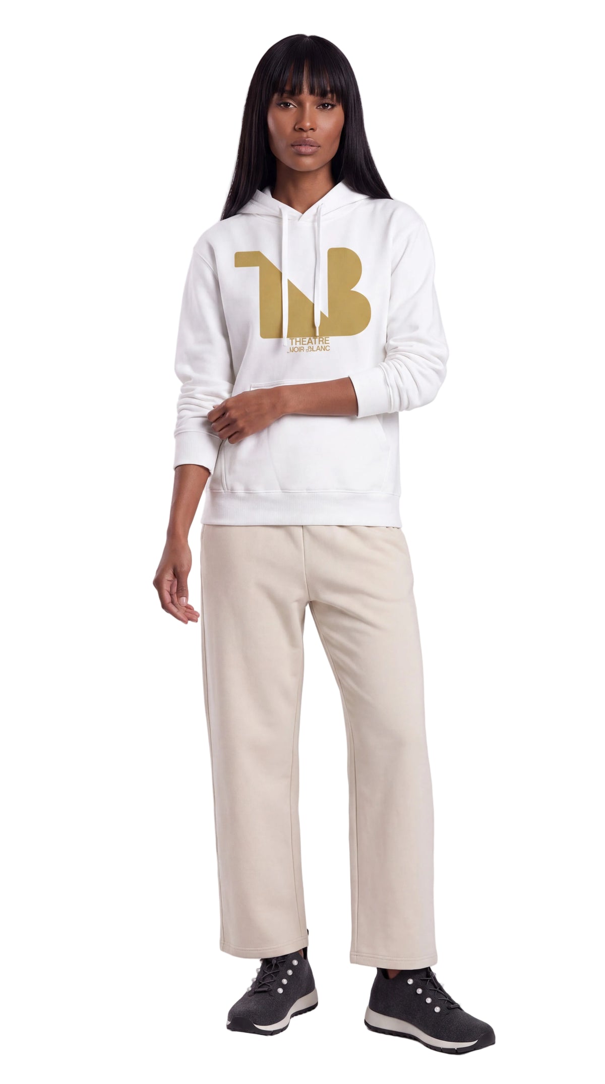 Unisex Heavyweight 100% Cotton Hoodie Gold Logo