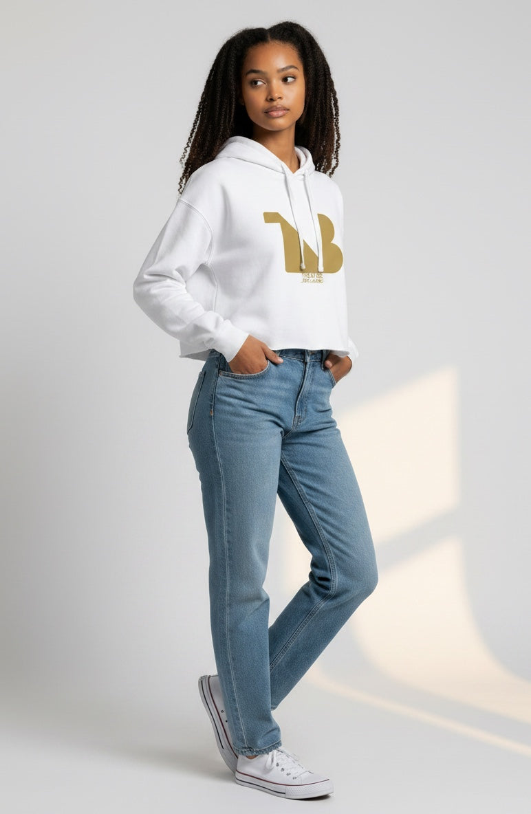 THEATRE NOIR BLANC Damen Signature Cropped Hoodie
