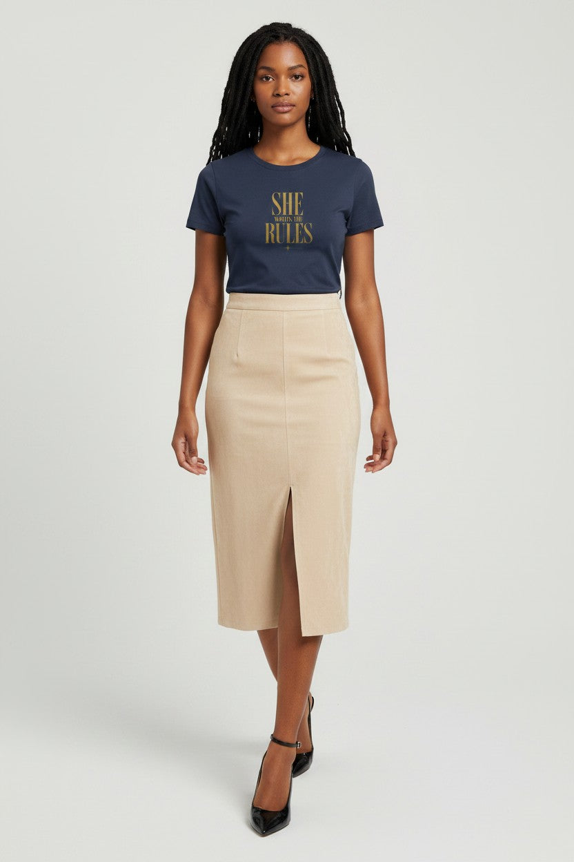 Women's Crewneck Tee shirt | SHE WRITES THE RULES | CONVERSATION COLLECTION