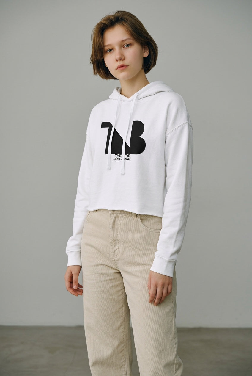 THEATRE NOIR BLANC Women's Signature Cropped Hoodie