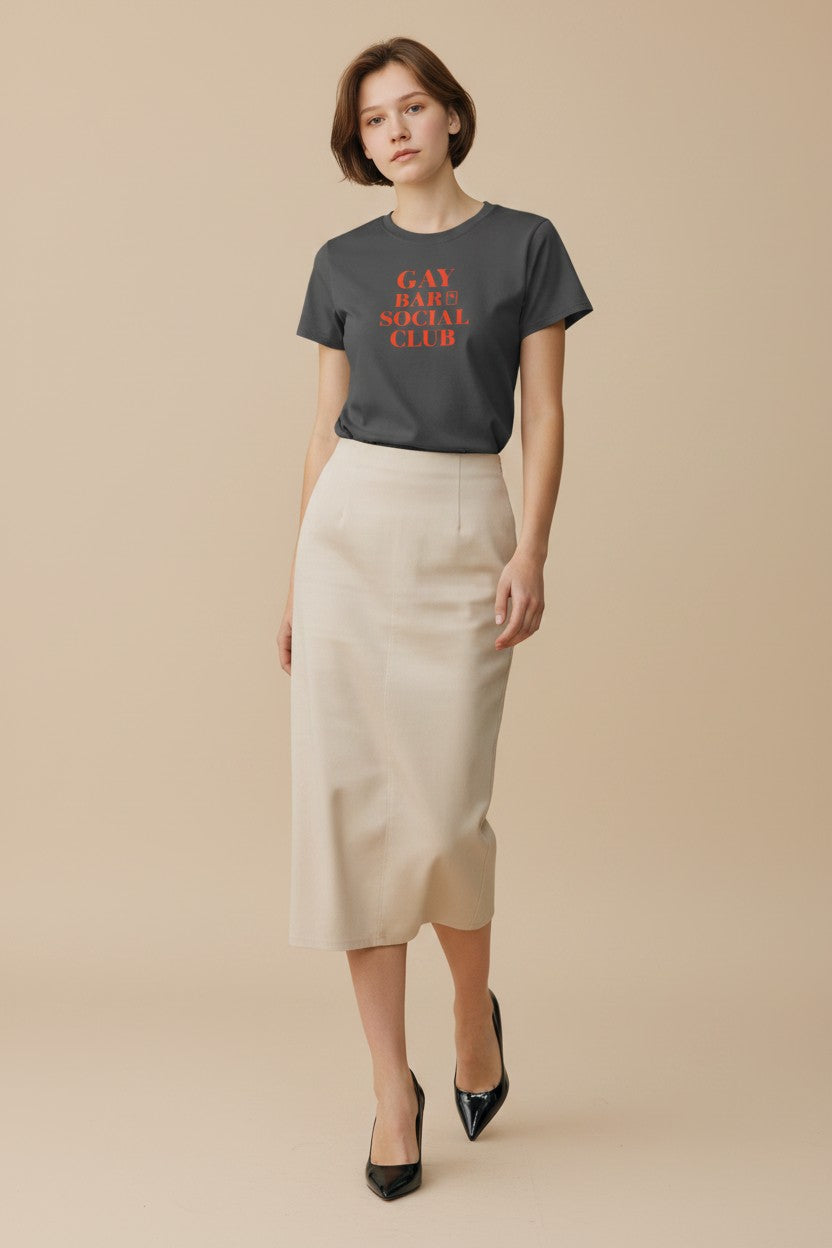 Women's Crewneck Tee — GAY BAR SOCIAL CLUB | Conversation Collection