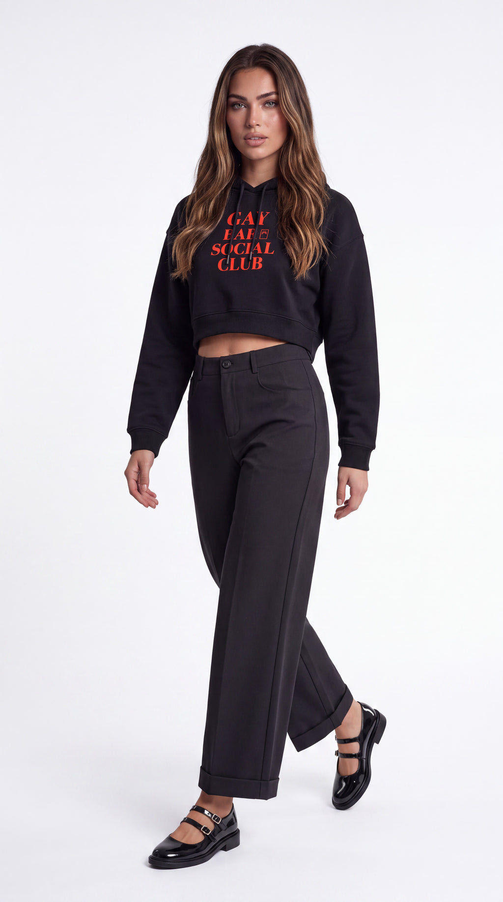 Women's Cropped Hoodie | GAY BAR SOCIAL CLUB