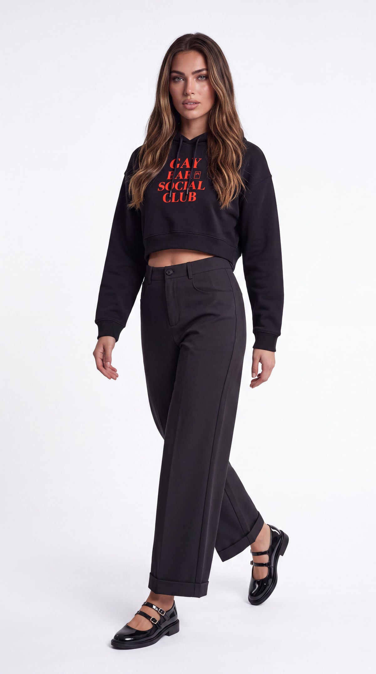 Women's Cropped Hoodie | GAY BAR SOCIAL CLUB