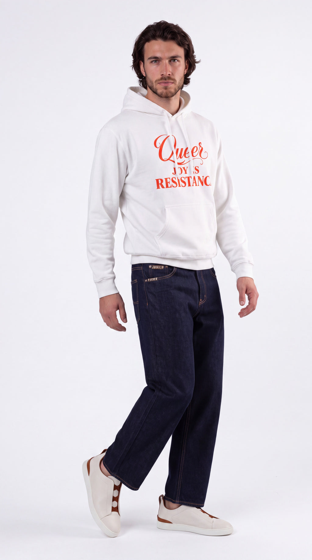 Unisex Heavyweight 100% Cotton Hoodie | QUEER JOY IS RESISTANCE