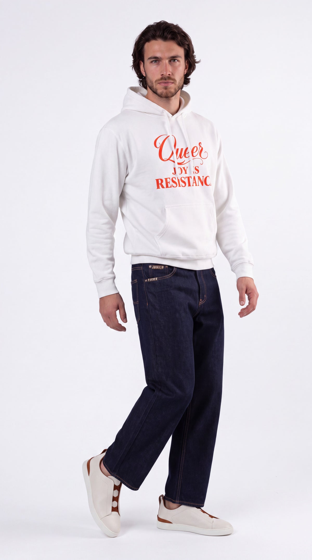 Unisex Heavyweight 100% Cotton Hoodie | QUEER JOY IS RESISTANCE