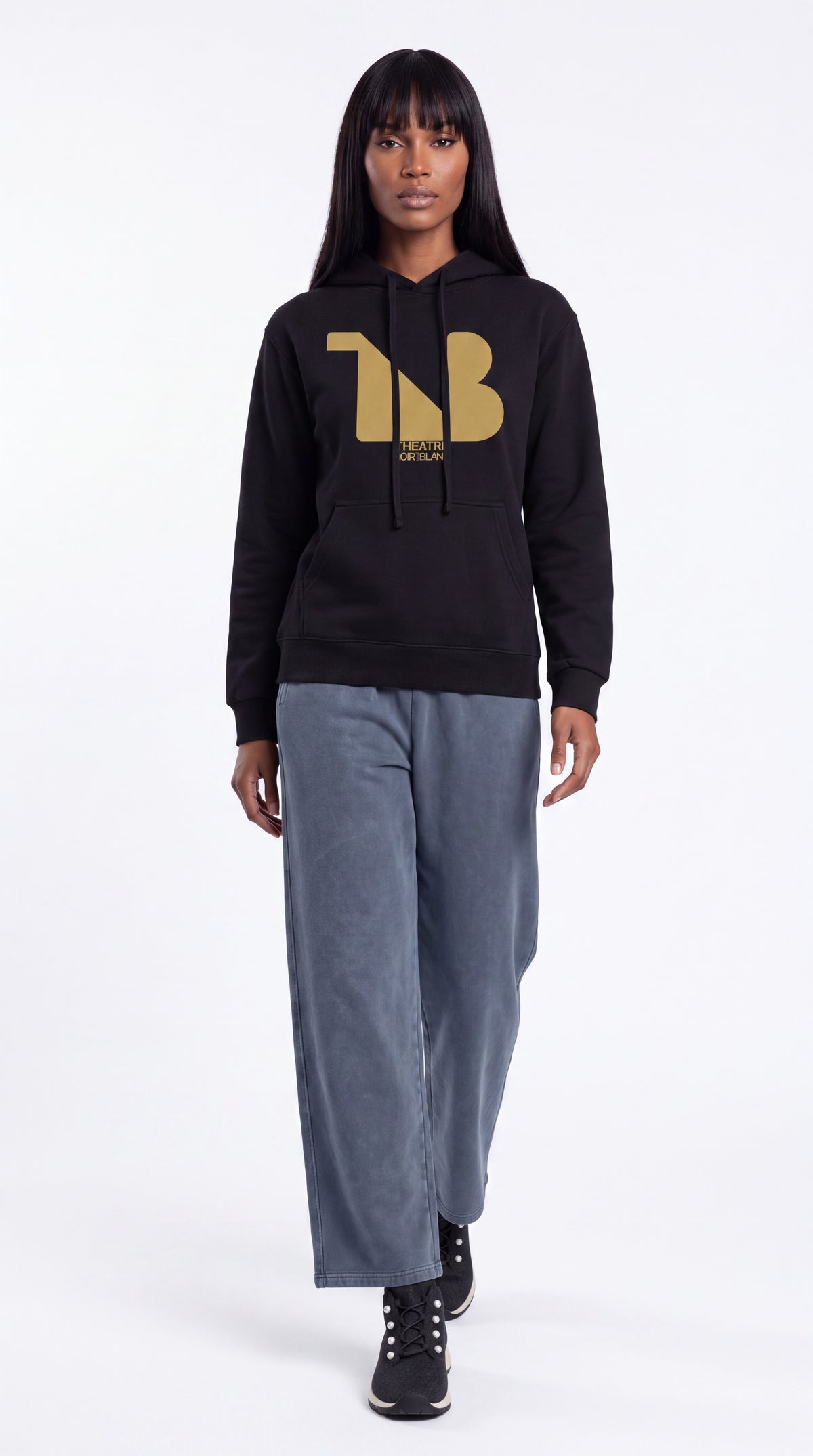 Unisex Heavyweight 100% Cotton Hoodie Gold Logo