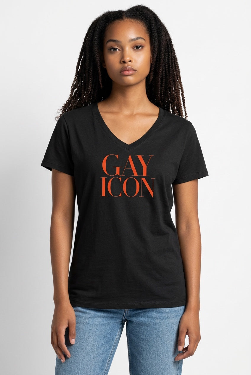 V-Neck Women's Tee Shirt | GAY ICON | GAY ICON COLLECTION
