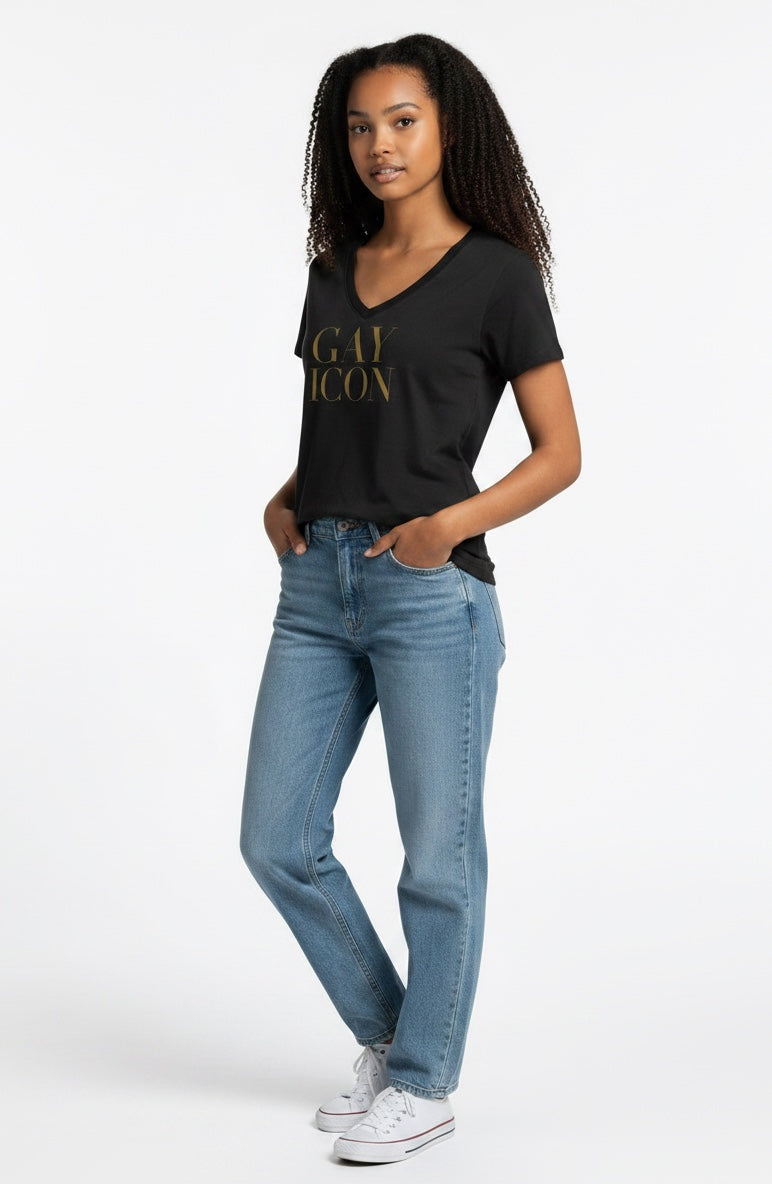 V-Neck Women's Tee — GAY ICON | Gay Icon Collection