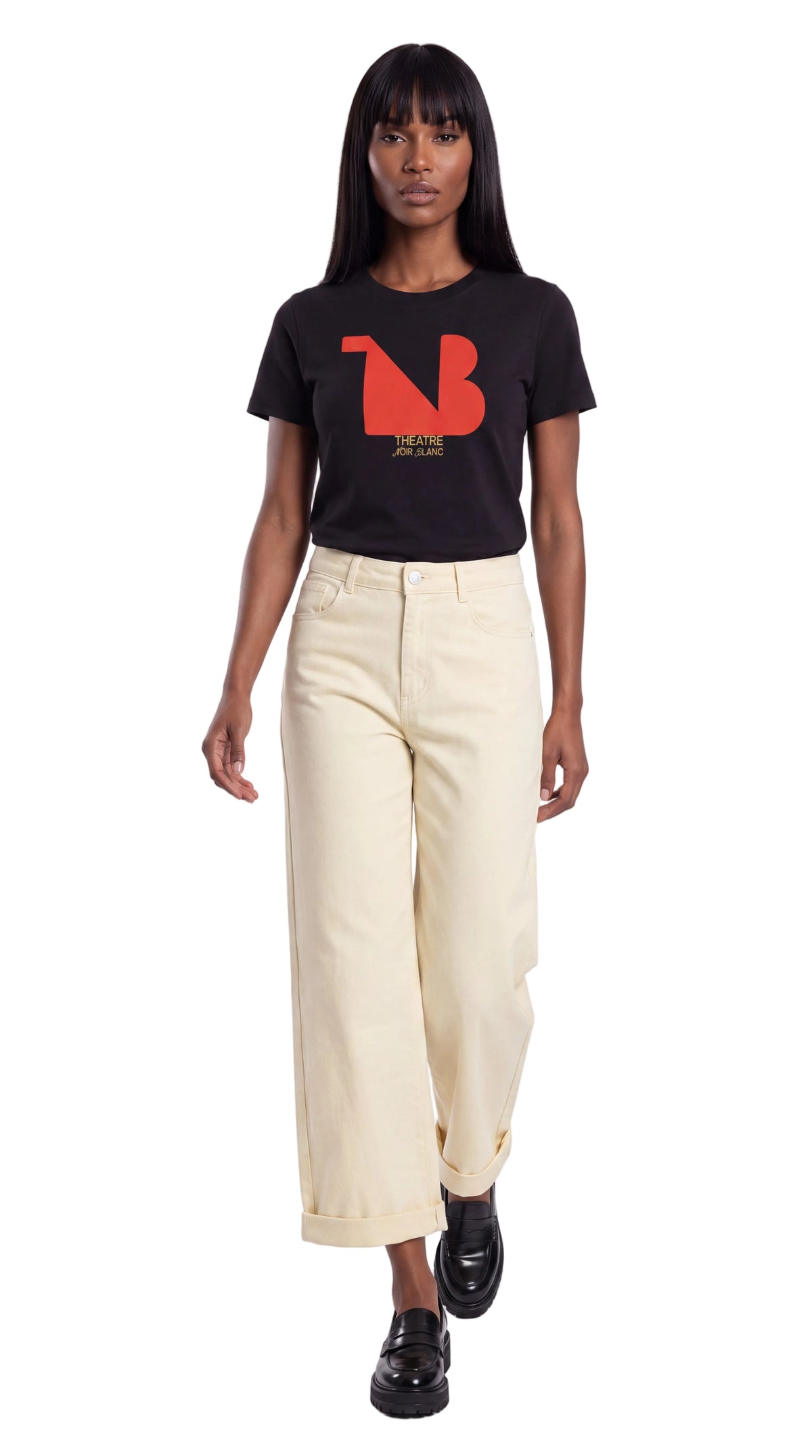 Women's Slim Fit Crewneck Tee Red Logo