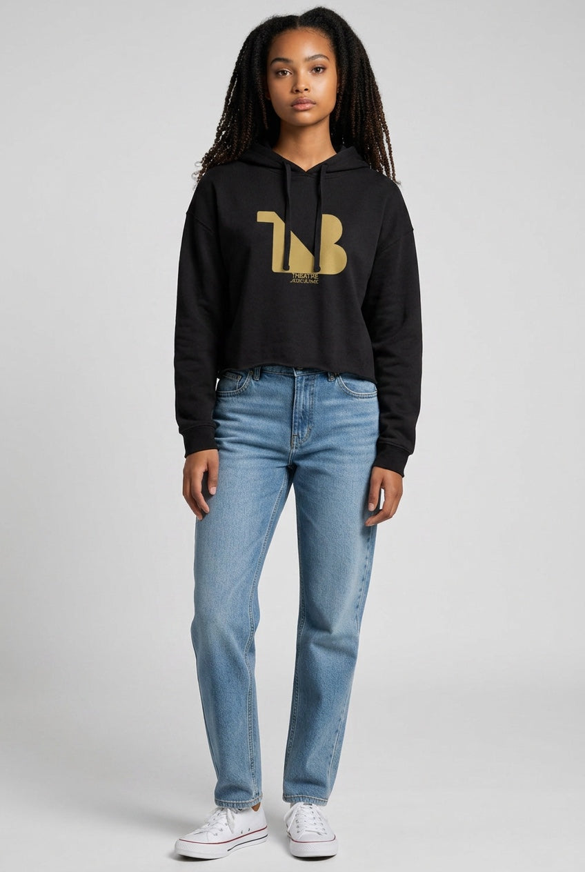 THEATRE NOIR BLANC Women's Signature Cropped Hoodie