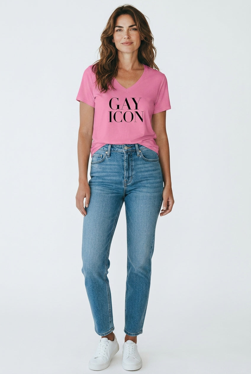 V-Neck Women's Tee Shirt | GAY ICON | GAY ICON COLLECTION