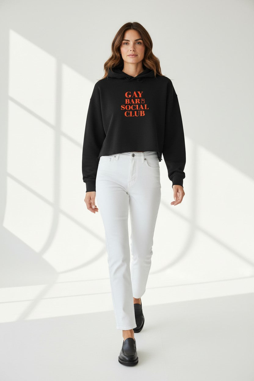 Women's Cropped Hoodie — GAY BAR SOCIAL CLUB | CONVERSATION COLLECTION