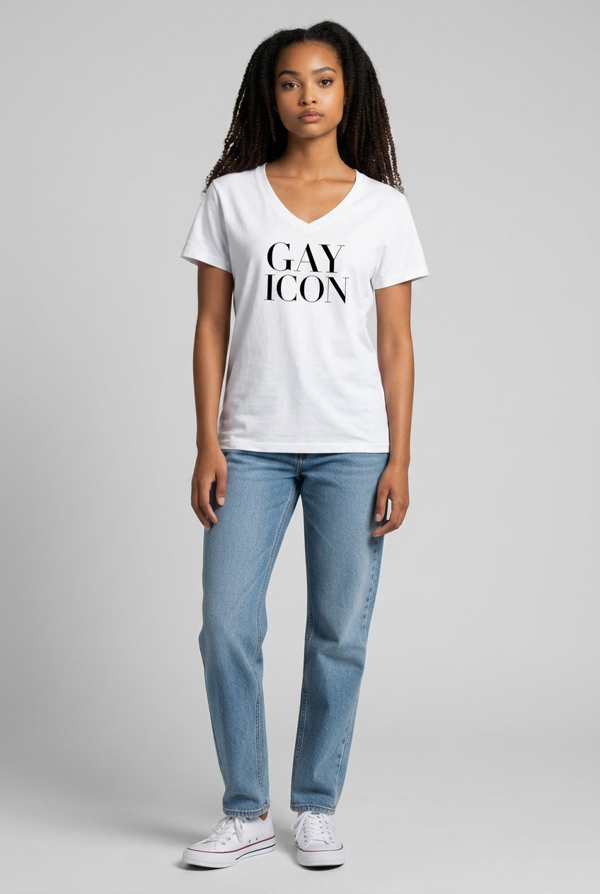 V-Neck Women's Tee Shirt | GAY ICON | GAY ICON COLLECTION