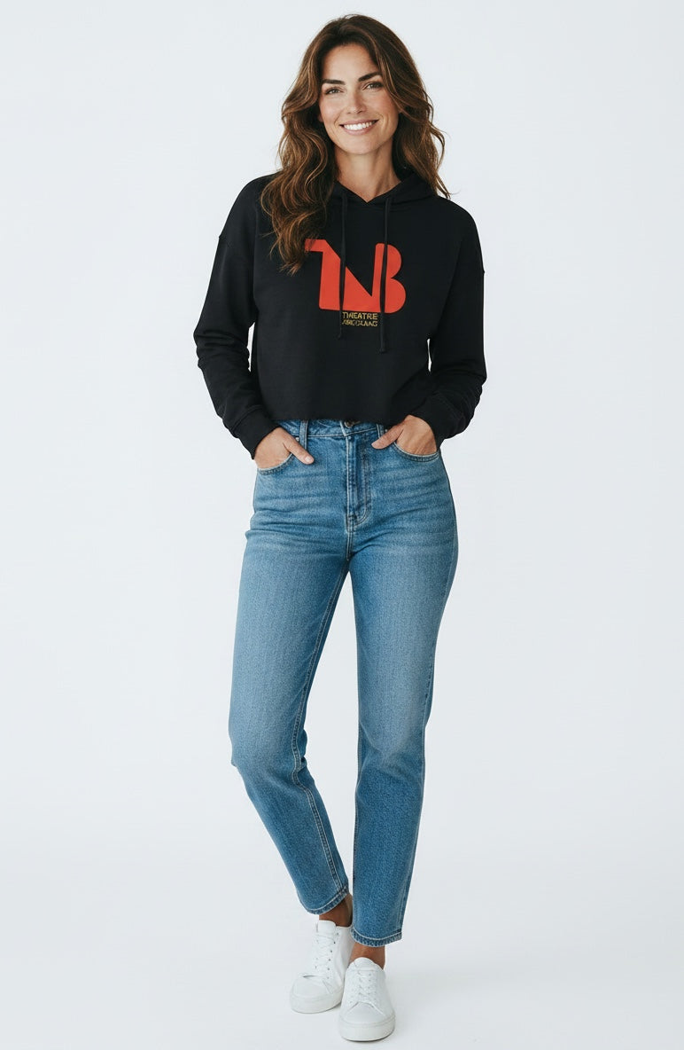 THEATRE NOIR BLANC Women's Signature Cropped Hoodie