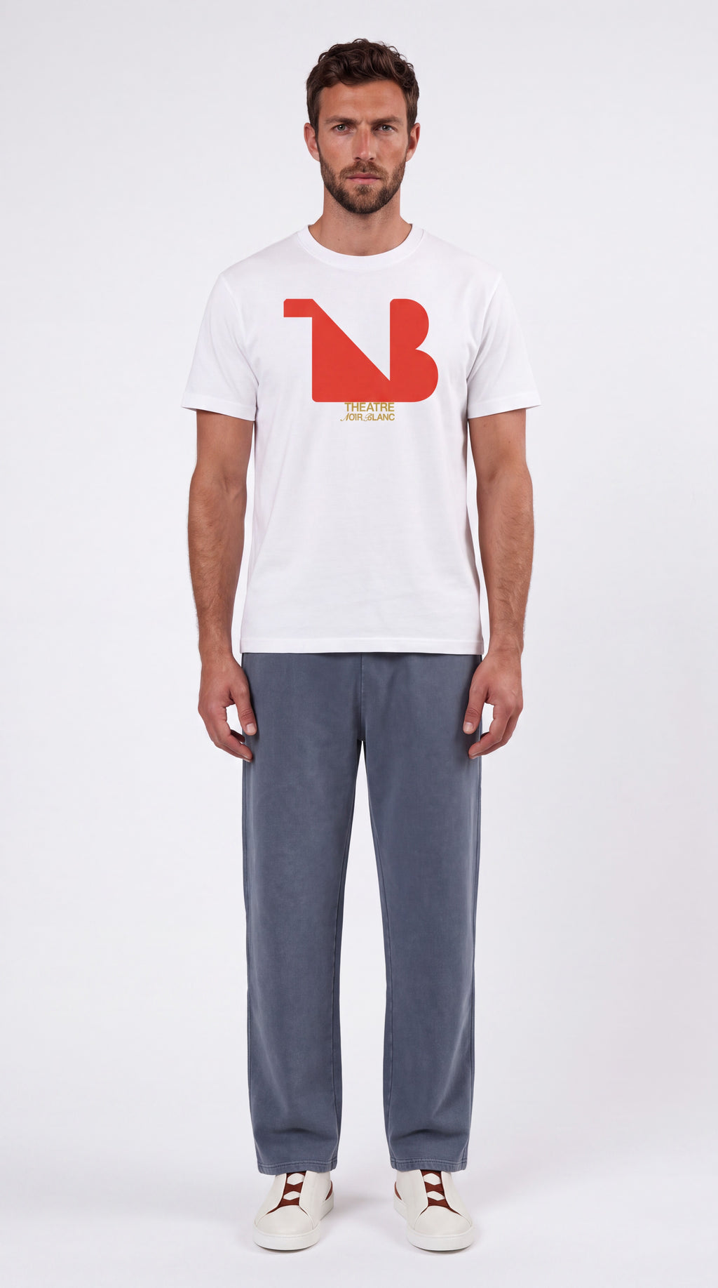 Unisex Seamless 100% Cotton Tee Red Logo
