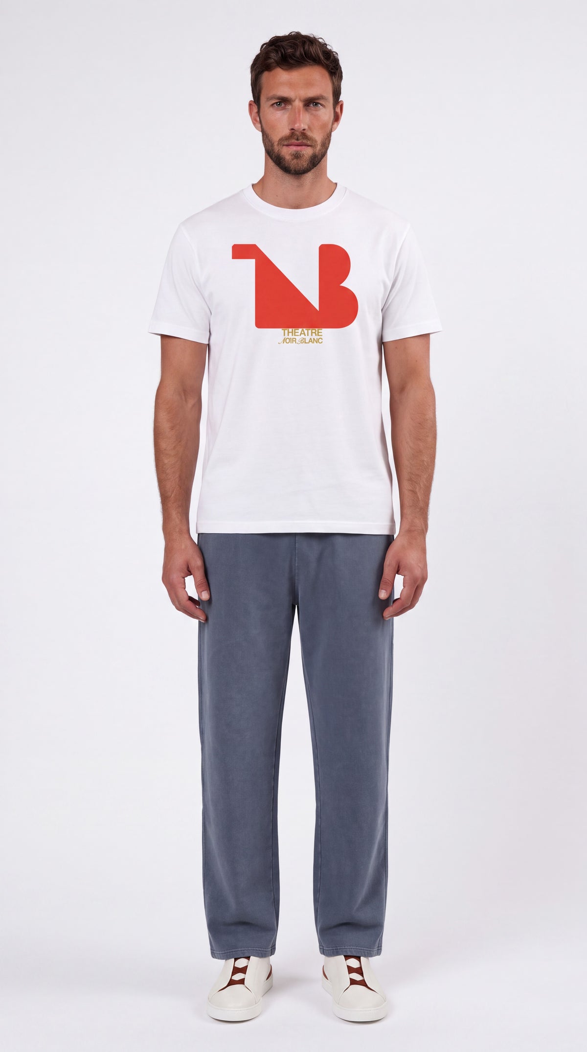 Unisex Seamless 100% Cotton Tee Red Logo