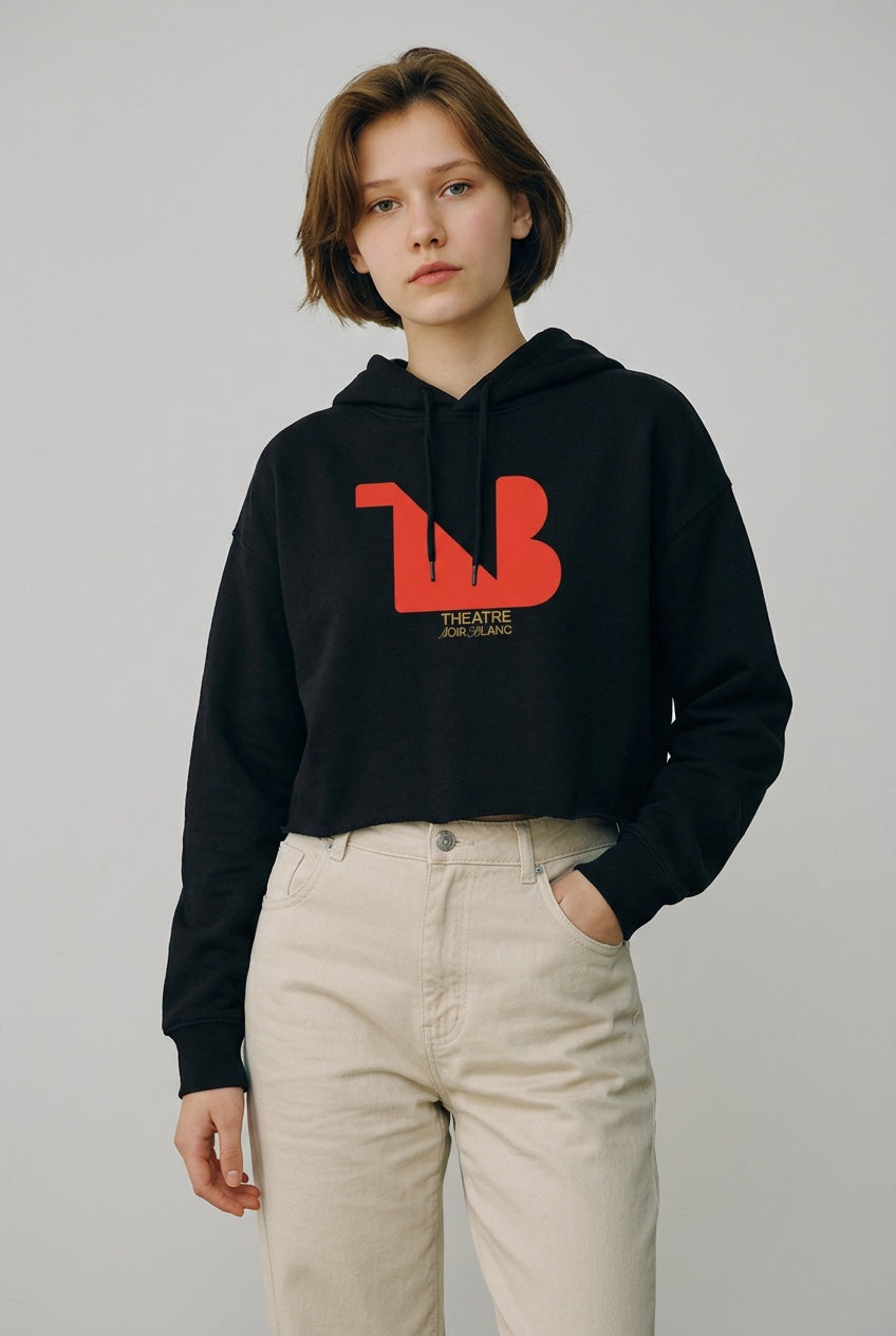 THEATRE NOIR BLANC Women's Signature Cropped Hoodie