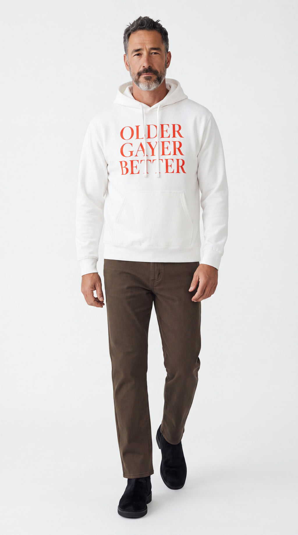 Unisex Heavyweight 100% Cotton Hoodie | OLDER GAYER BETTER