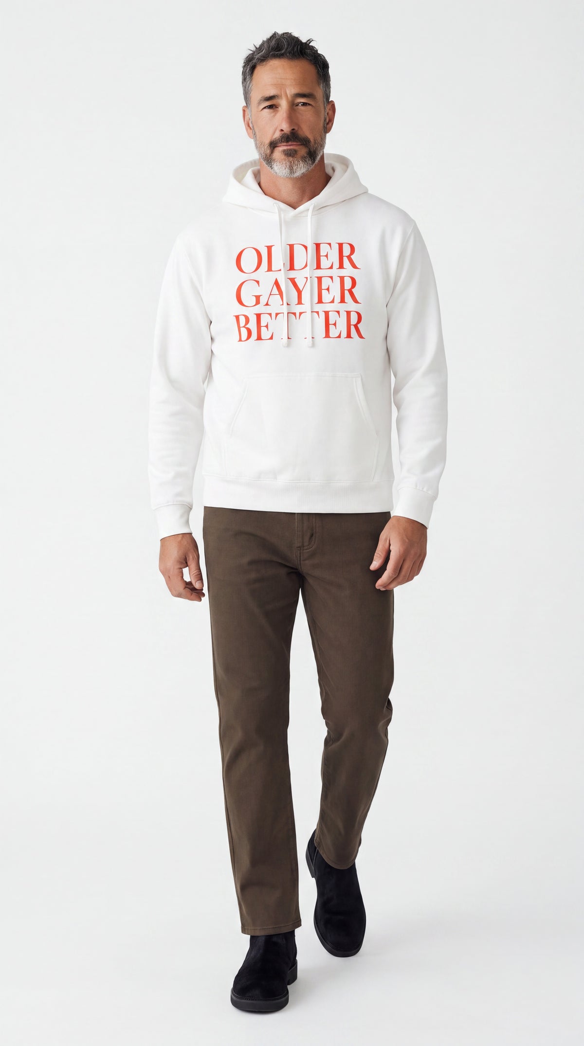 Unisex Heavyweight 100% Cotton Hoodie | OLDER GAYER BETTER