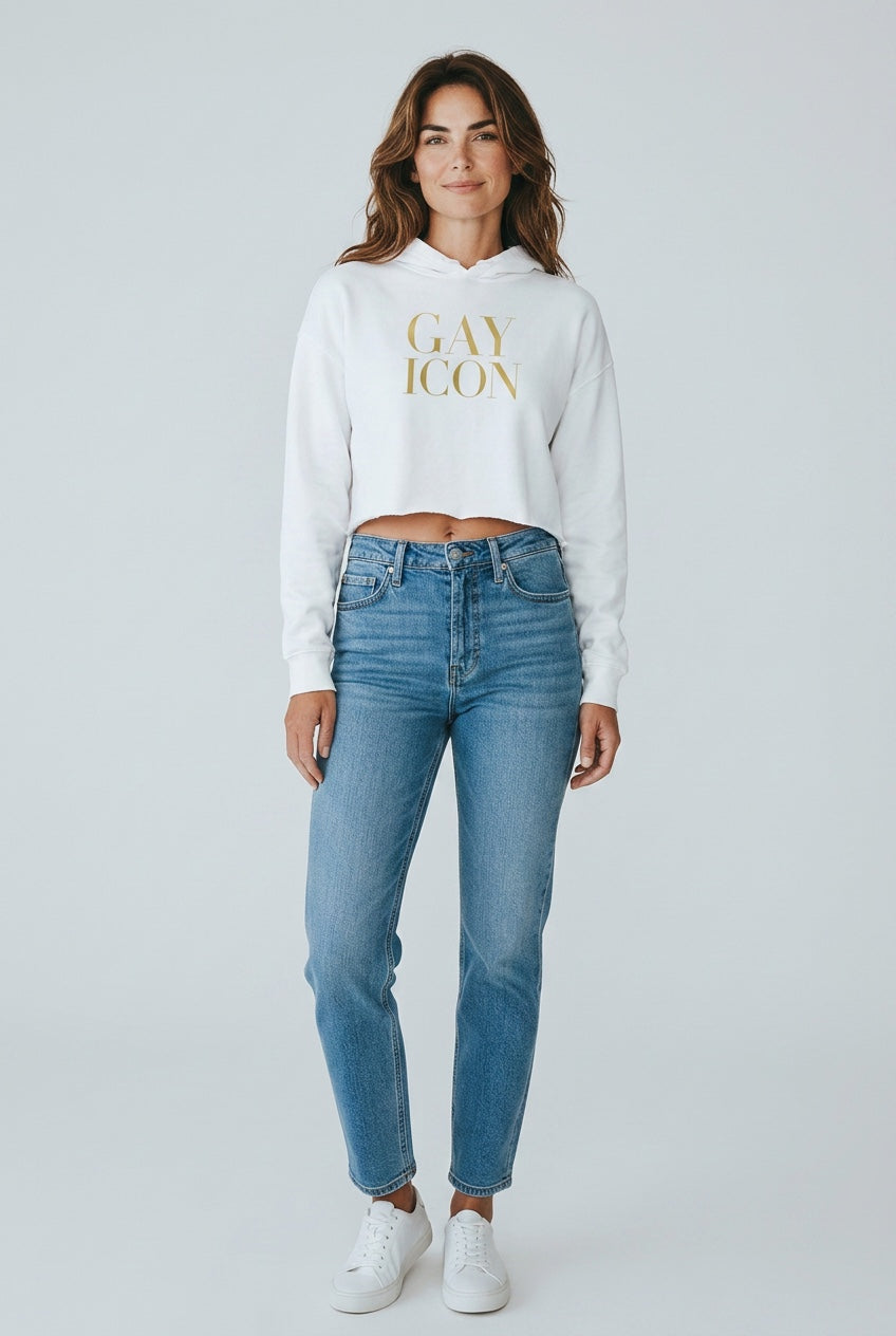 Cropped Women's Hoodie | GAY ICON | GAY ICON COLLECTION