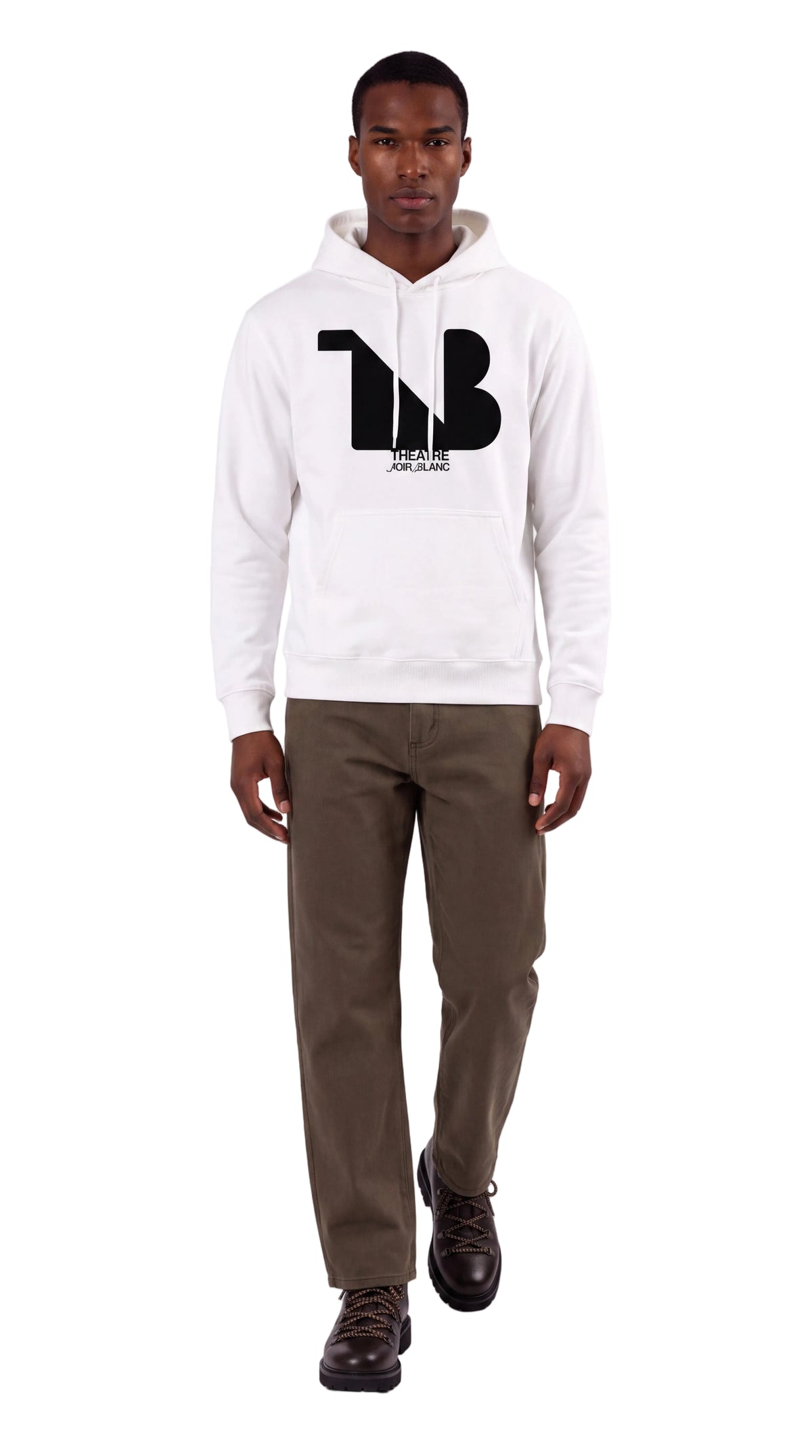 Unisex Heavyweight 100% Cotton Hoodie Black Logo