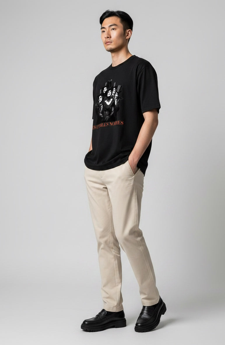 Earth Tone Heavyweight Tee — LES ÉTOILES NOIRES | Noir Aesthetic