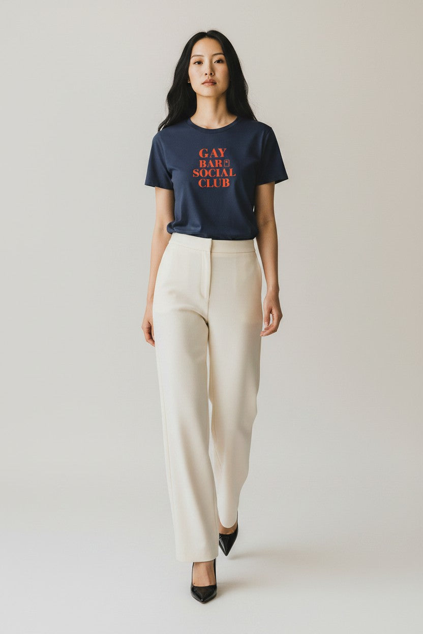 Women's Crewneck Tee — GAY BAR SOCIAL CLUB | Conversation Collection