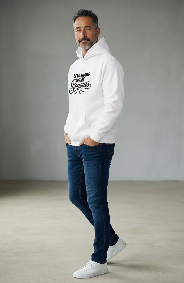 Heavyweight Fleece Hoodie | LESS SHAME MORE SEQUINS | CONVERSATION COLLECTION