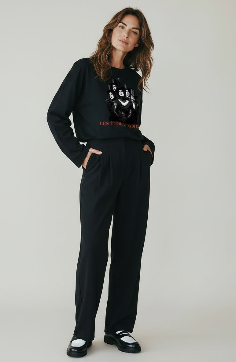 Batwing Sleeve Crop Tee — LES ÉTOILES NOIRES | Dark Feminine Fashion