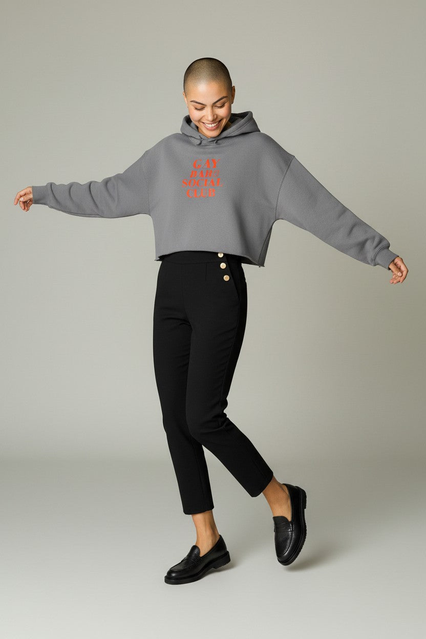 Women's Cropped Hoodie — GAY BAR SOCIAL CLUB | CONVERSATION COLLECTION