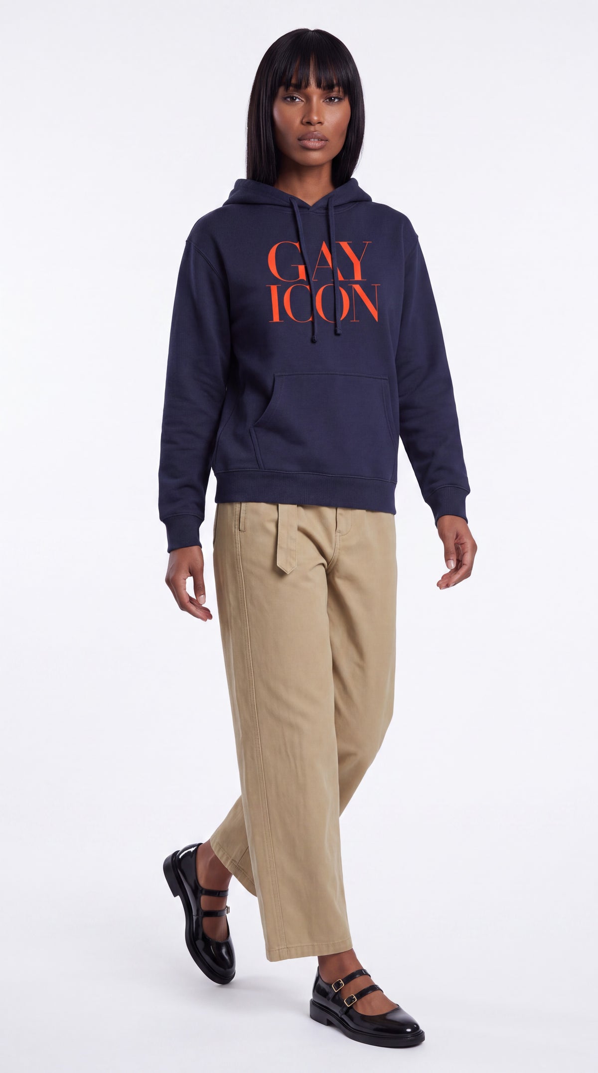 Unisex Heavyweight 100% Cotton Hoodie Red Logo