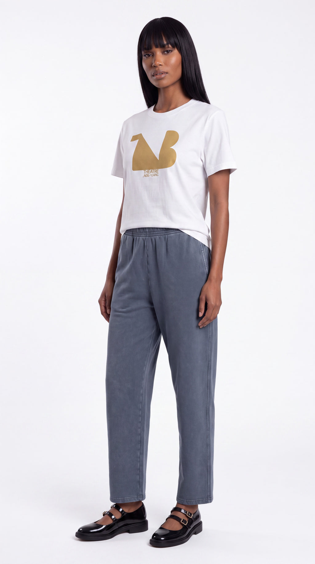 Unisex Seamless 100% Cotton Tee Gold Logo