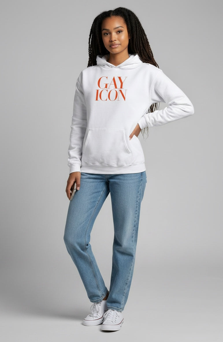 Bold LGBTQ+ Statement Hoodie | GAY ICON | GAY ICON COLLECTION