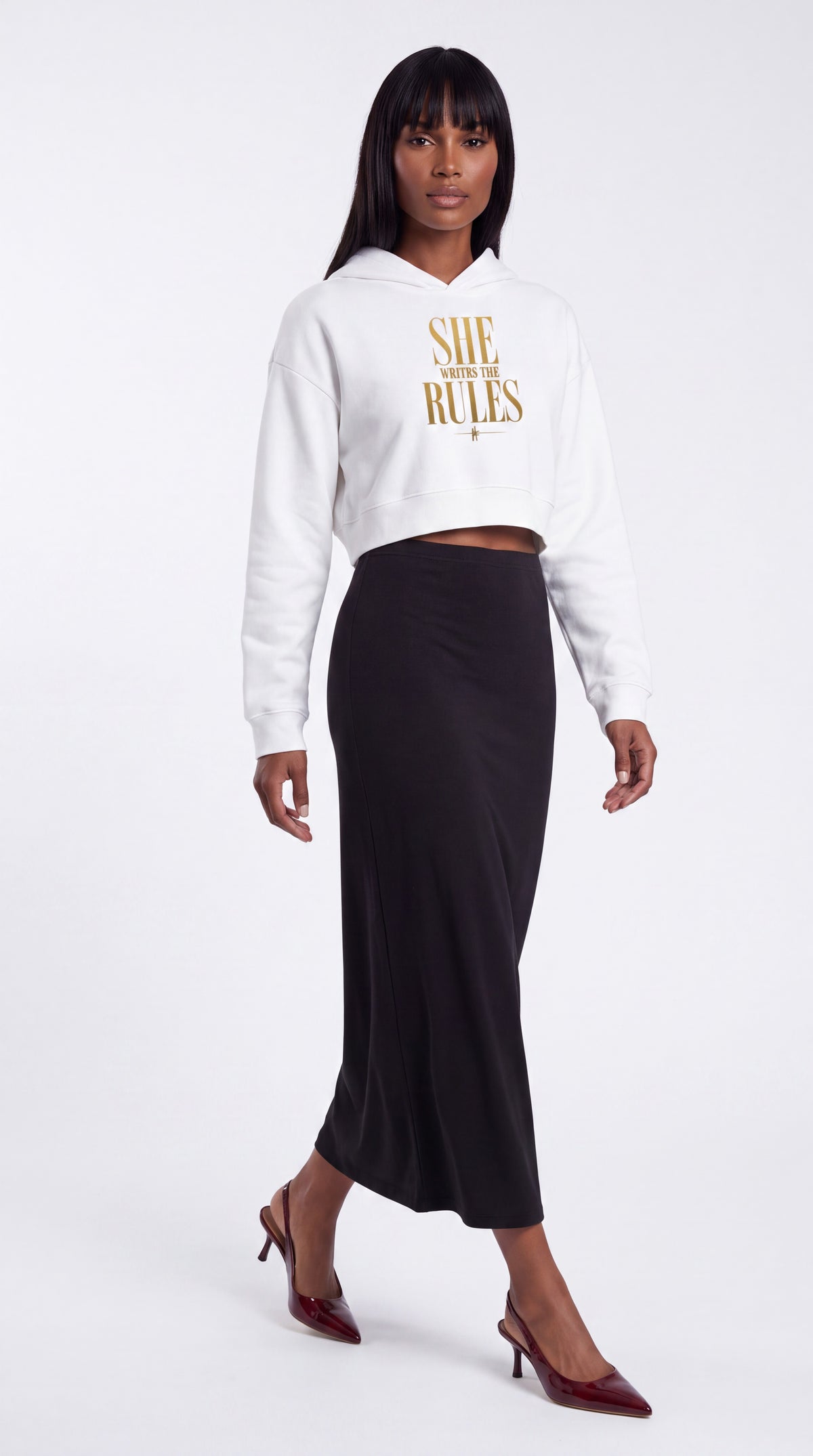 Women's Cropped Hoodie | SHE WRITES THE RULES