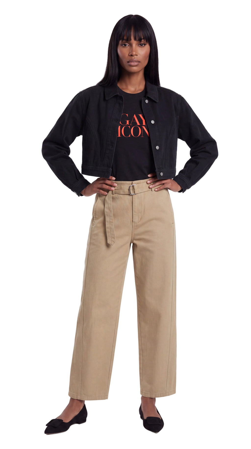 Women's Slim Fit Crewneck Tee Red Logo