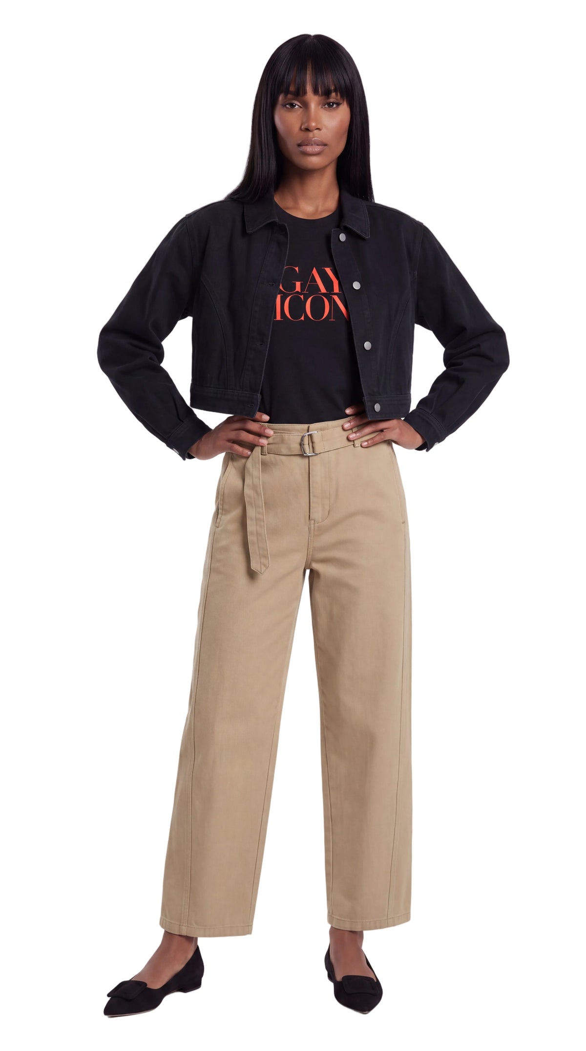 Women's Slim Fit Crewneck Tee Red Logo