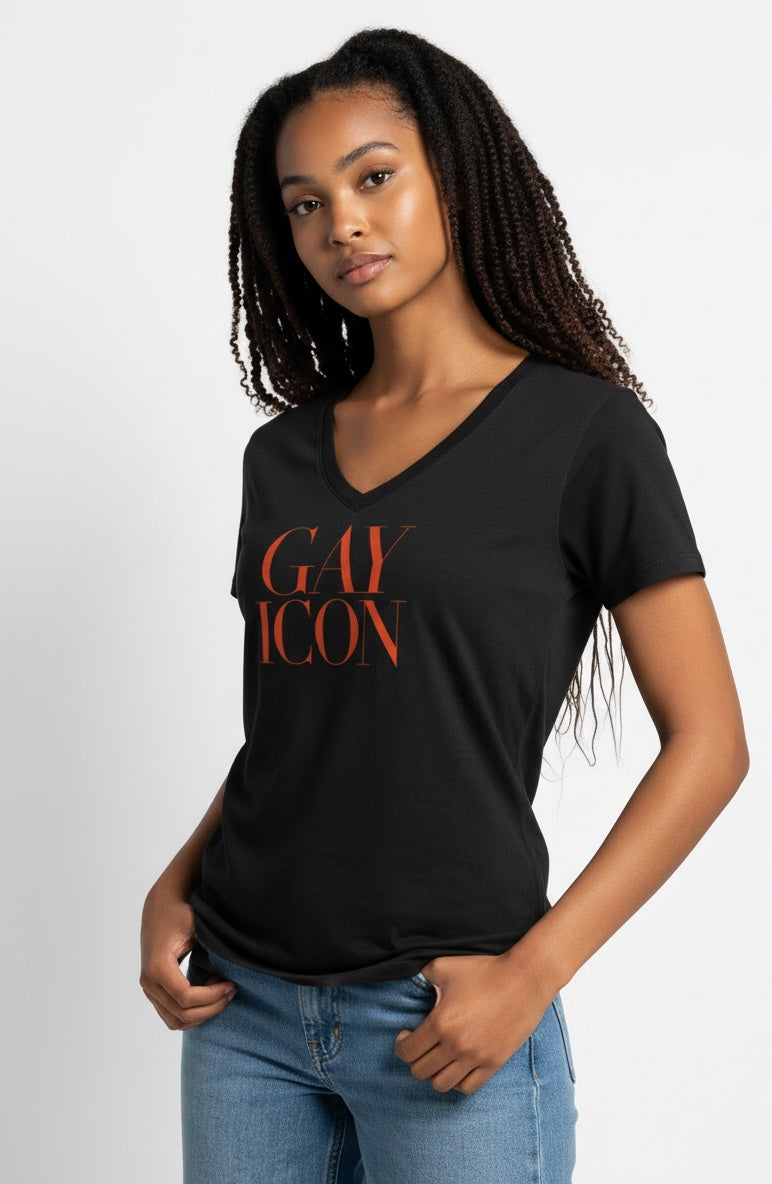 V-Neck Women's Tee Shirt | GAY ICON | GAY ICON COLLECTION