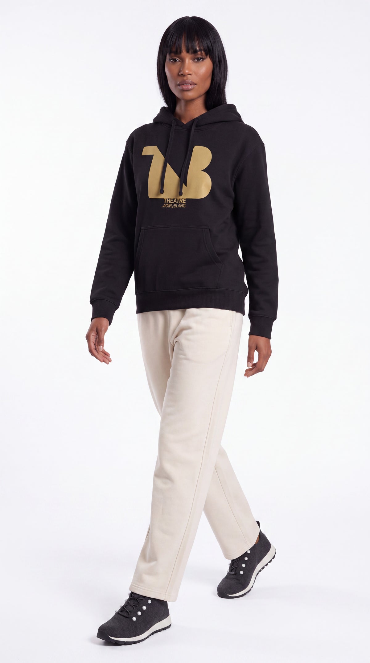 Unisex Heavyweight 100% Cotton Hoodie Gold Logo