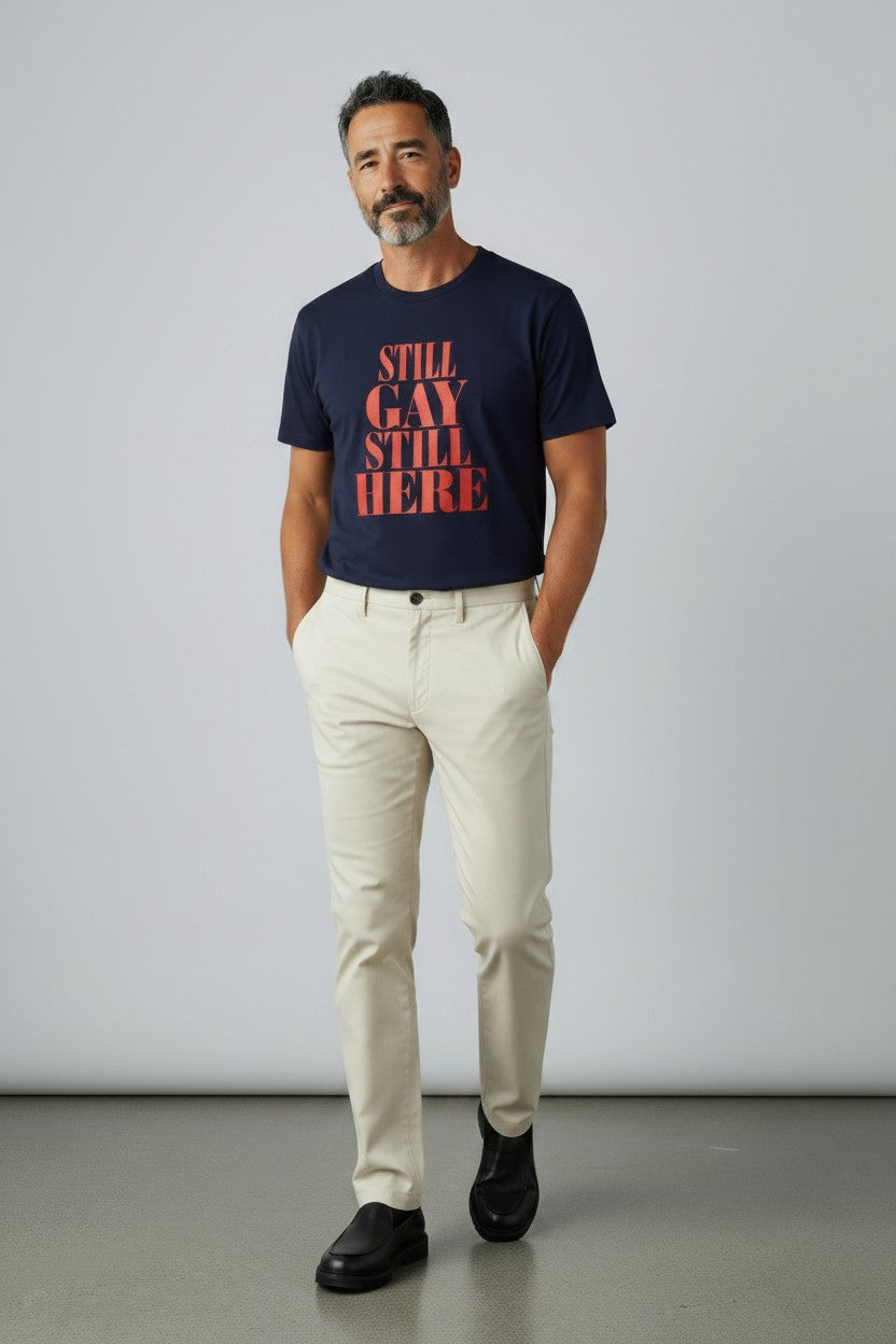 Crewneck Relaxed Fit Tee — STILL GAY STILL HERE | Gay Icon Collection