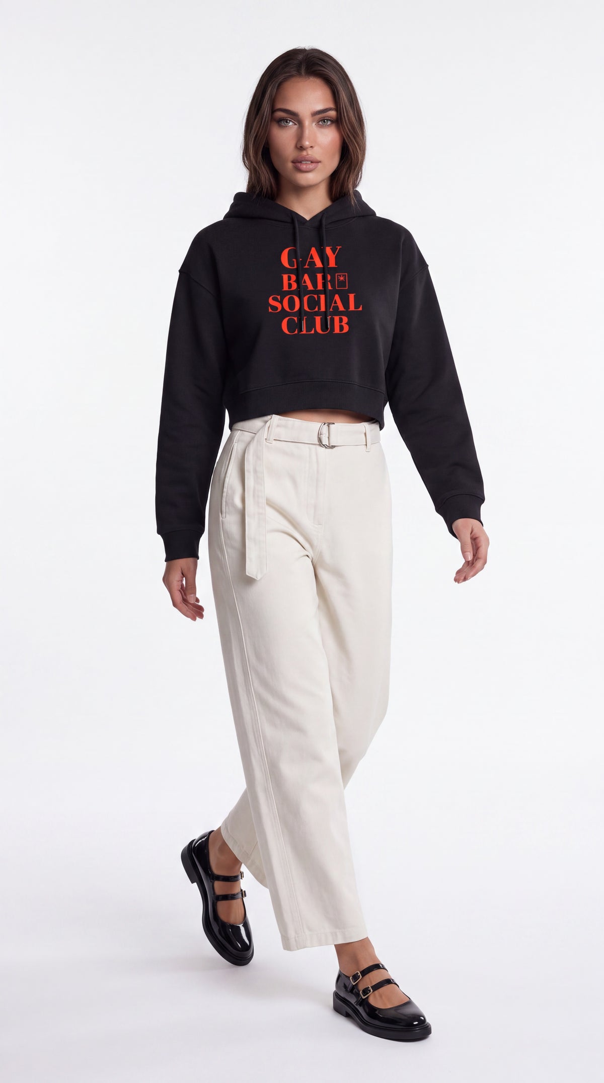Women's Cropped Hoodie | GAY BAR SOCIAL CLUB