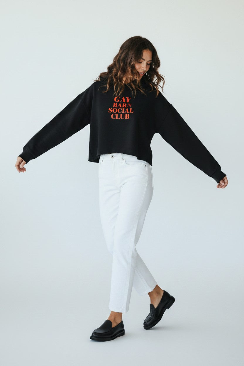Women's Cropped Hoodie — GAY BAR SOCIAL CLUB | CONVERSATION COLLECTION