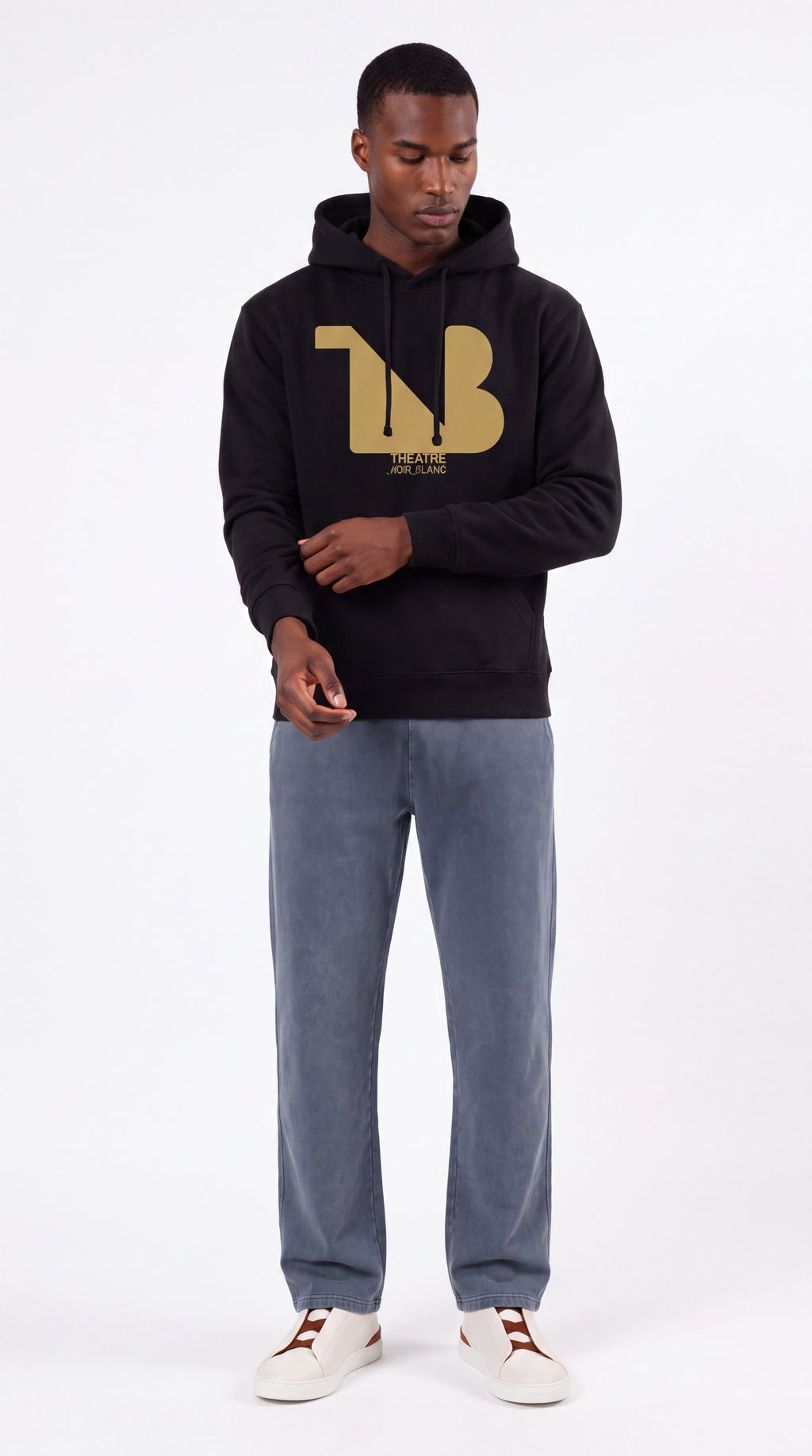 Unisex Heavyweight 100% Cotton Hoodie Gold Logo