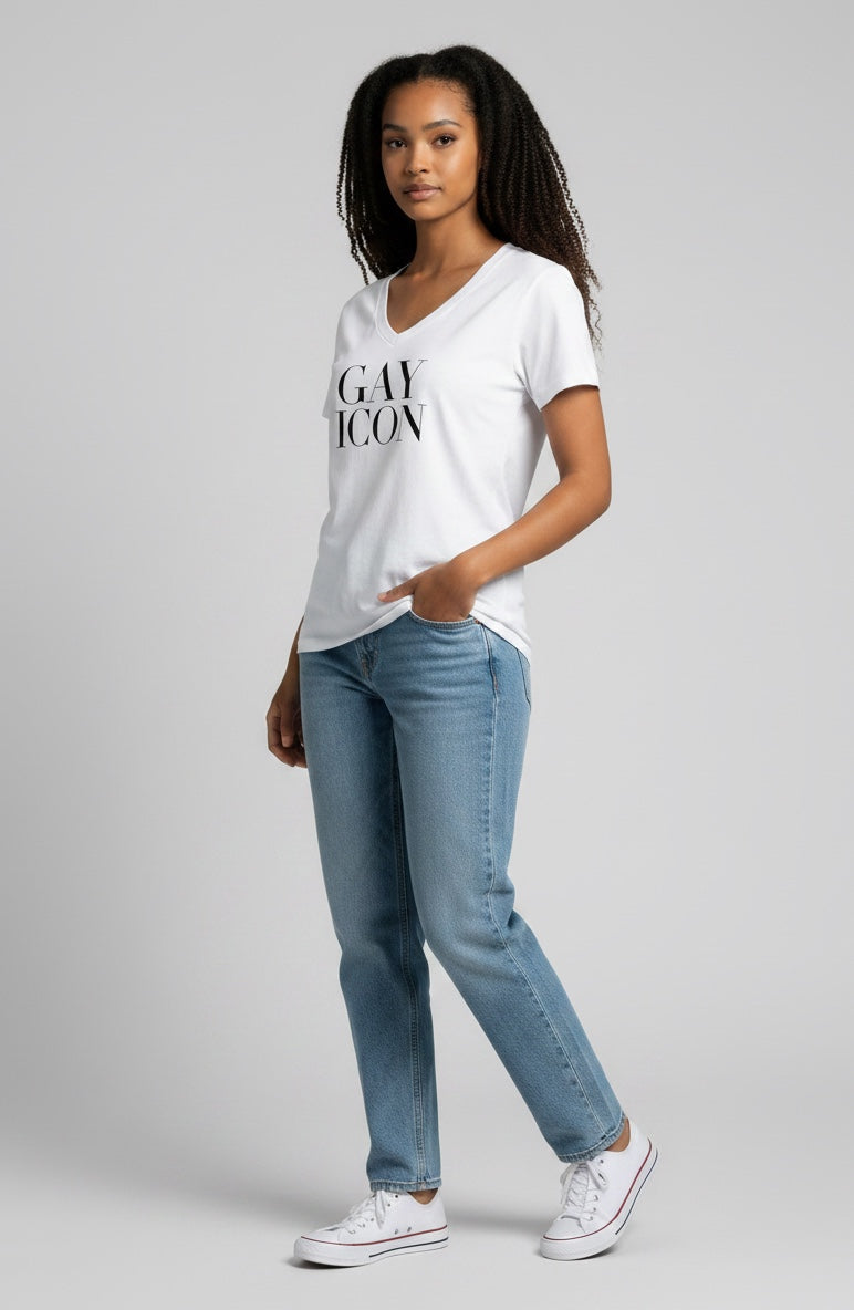 V-Neck Women's Tee Shirt | GAY ICON | GAY ICON COLLECTION