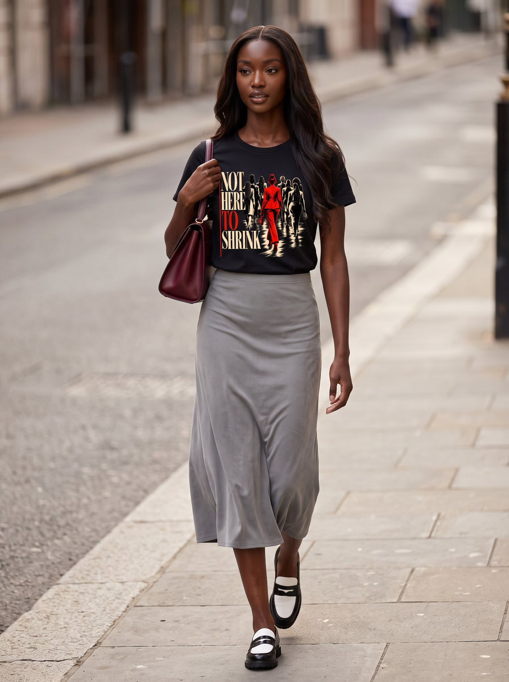 Women's Slim Fit Crewneck T-Shirt | NOT HERE TO SHRINK