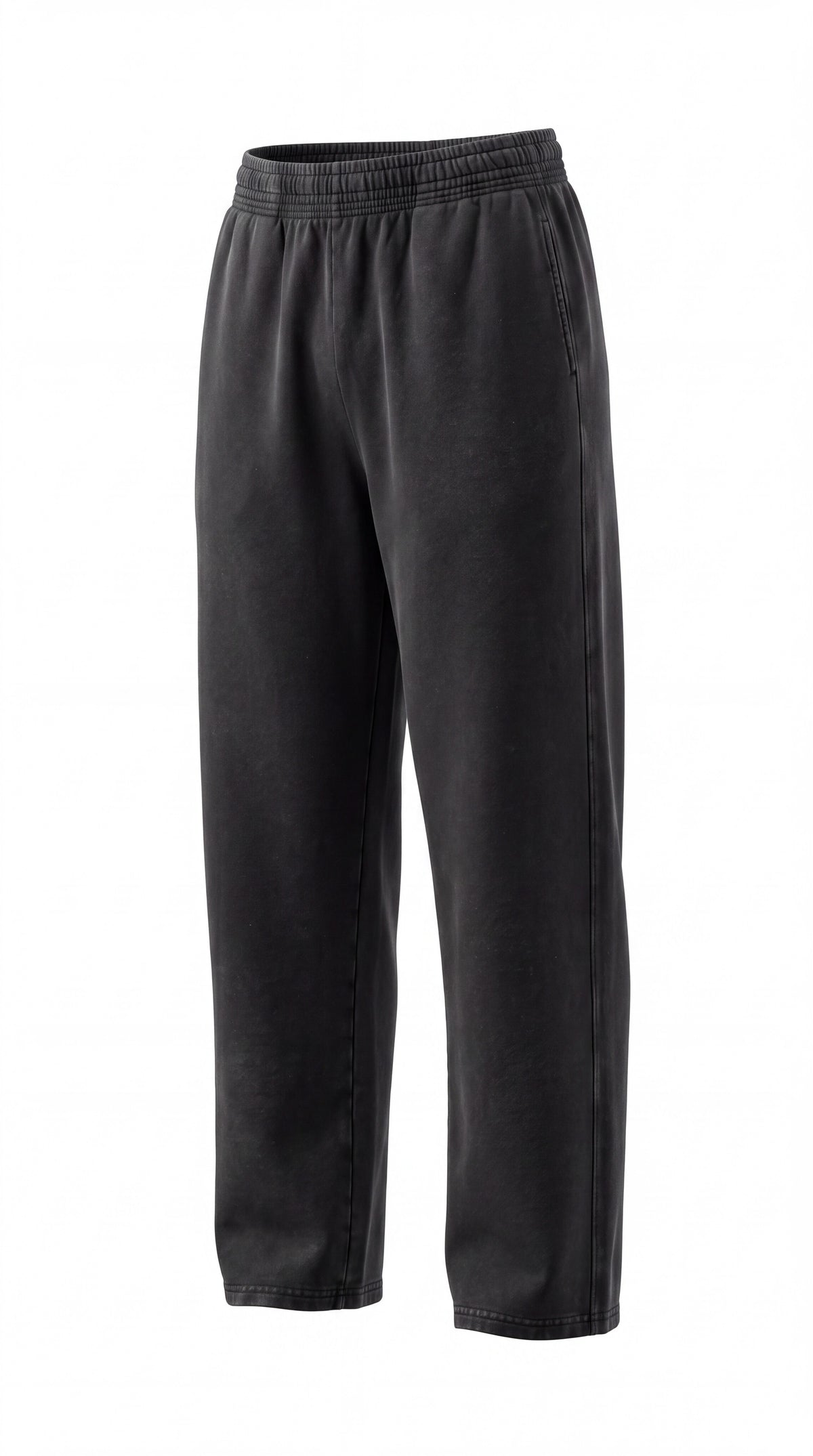 Unisex Vintage Wash Loose Sweatpants Black